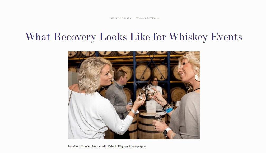 Alcohol Professor: What Recovery Looks Like for Whiskey Events