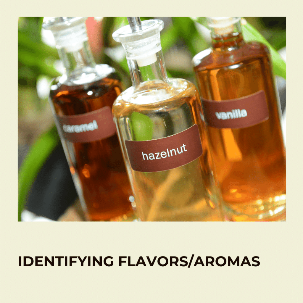 flavors found in whiskey in bottles