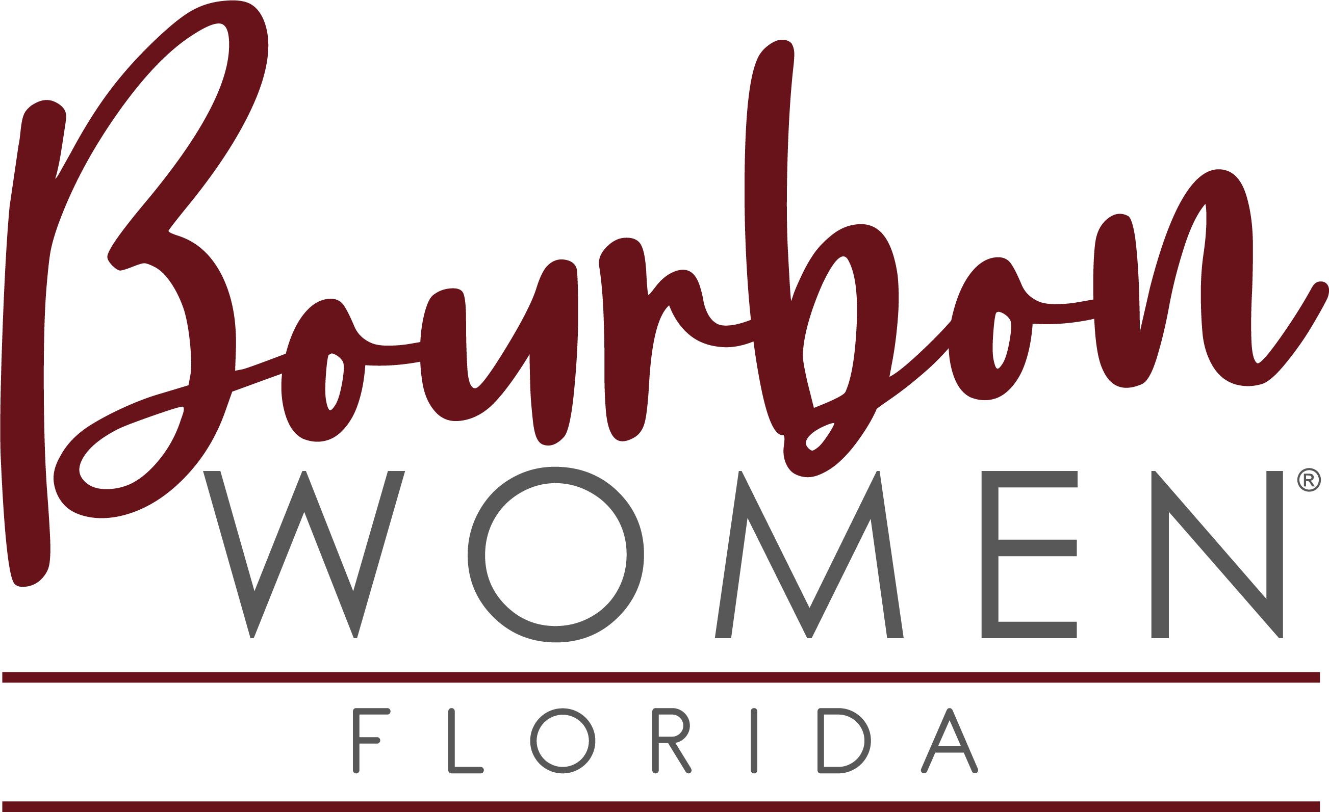 Visual bourbon women florida logo